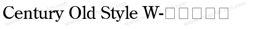 Century Old Style W字体转换